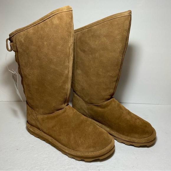 New BearPaw Women’s Phylly Hickory II Tan Suede Lace-Up Boots Size 11 - Picture 2 of 16